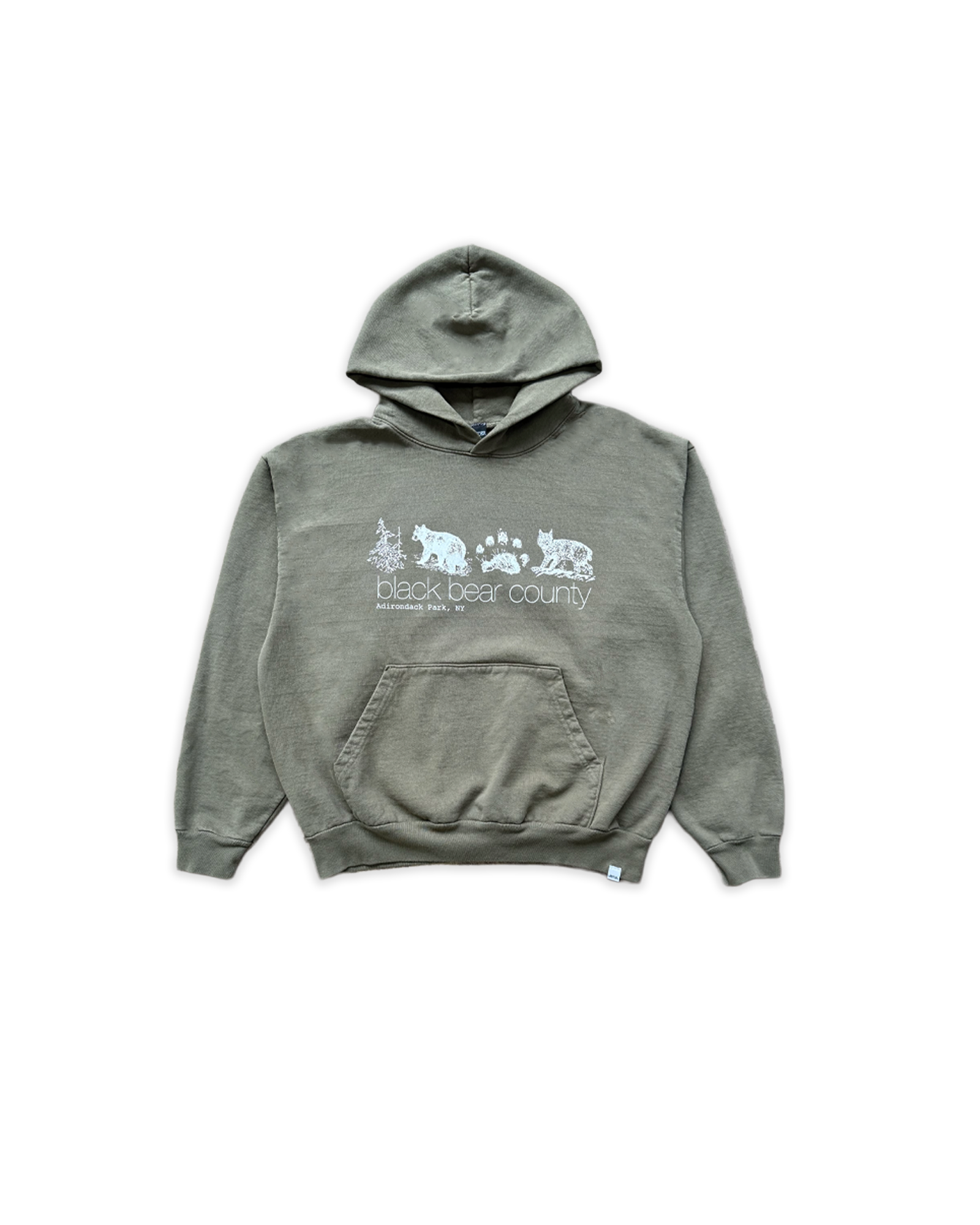 'black bear county' hoodie army green