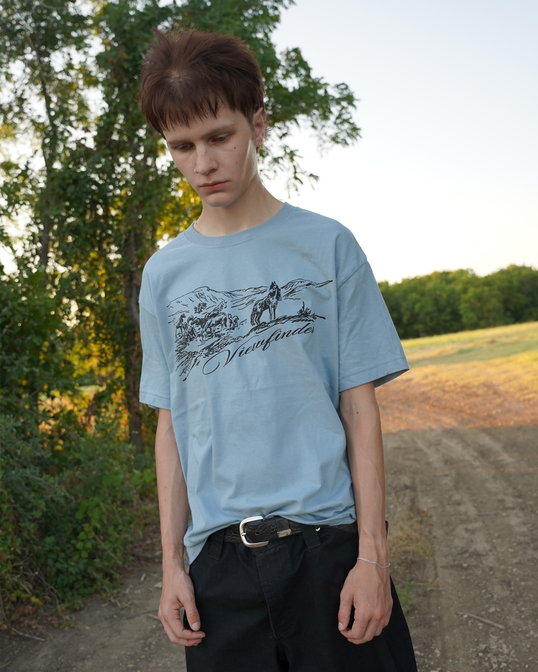 'panorama' tee (ice blue)