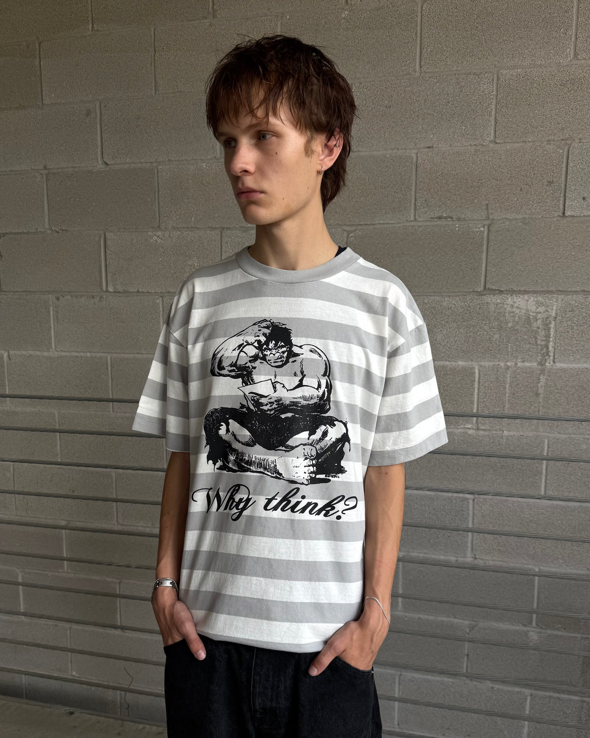 WHY THINK? (GREY STRIPE)