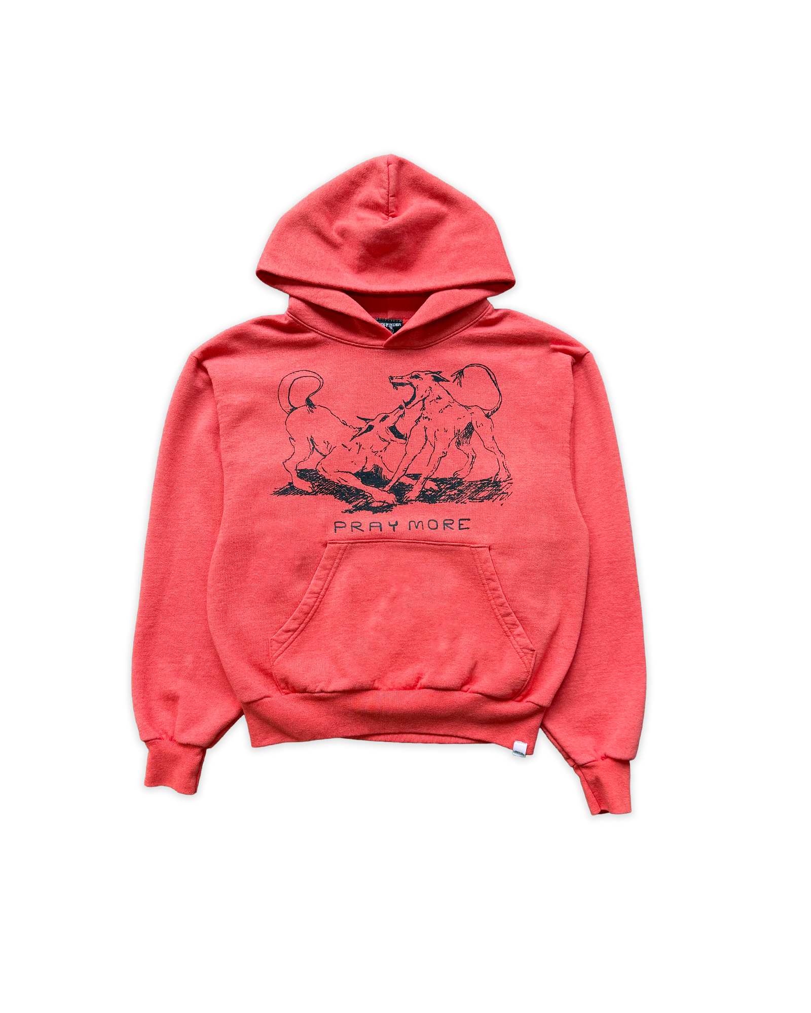 'pray' hoodie tangerine