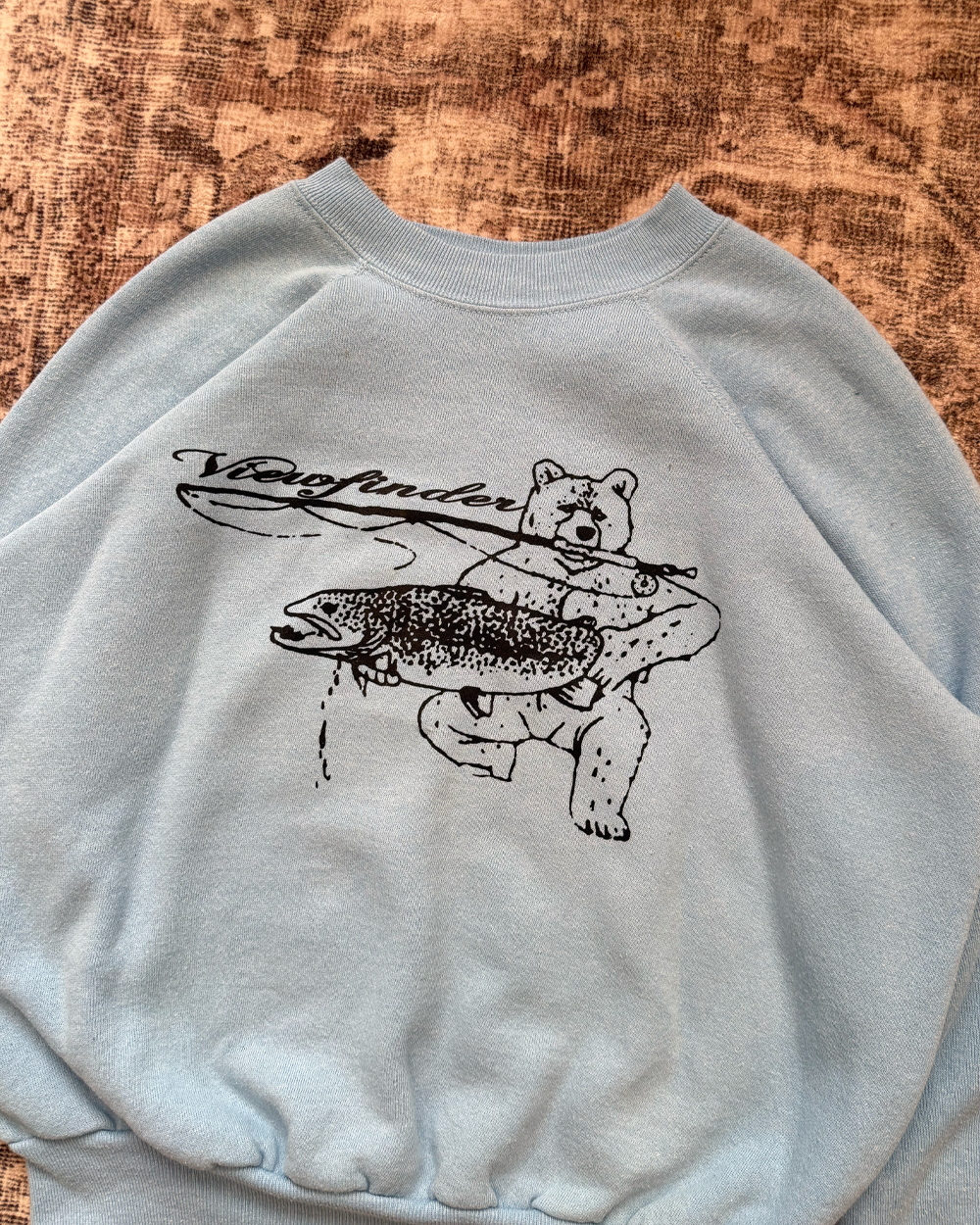 'barrell fishing' crewneck (baby blue)