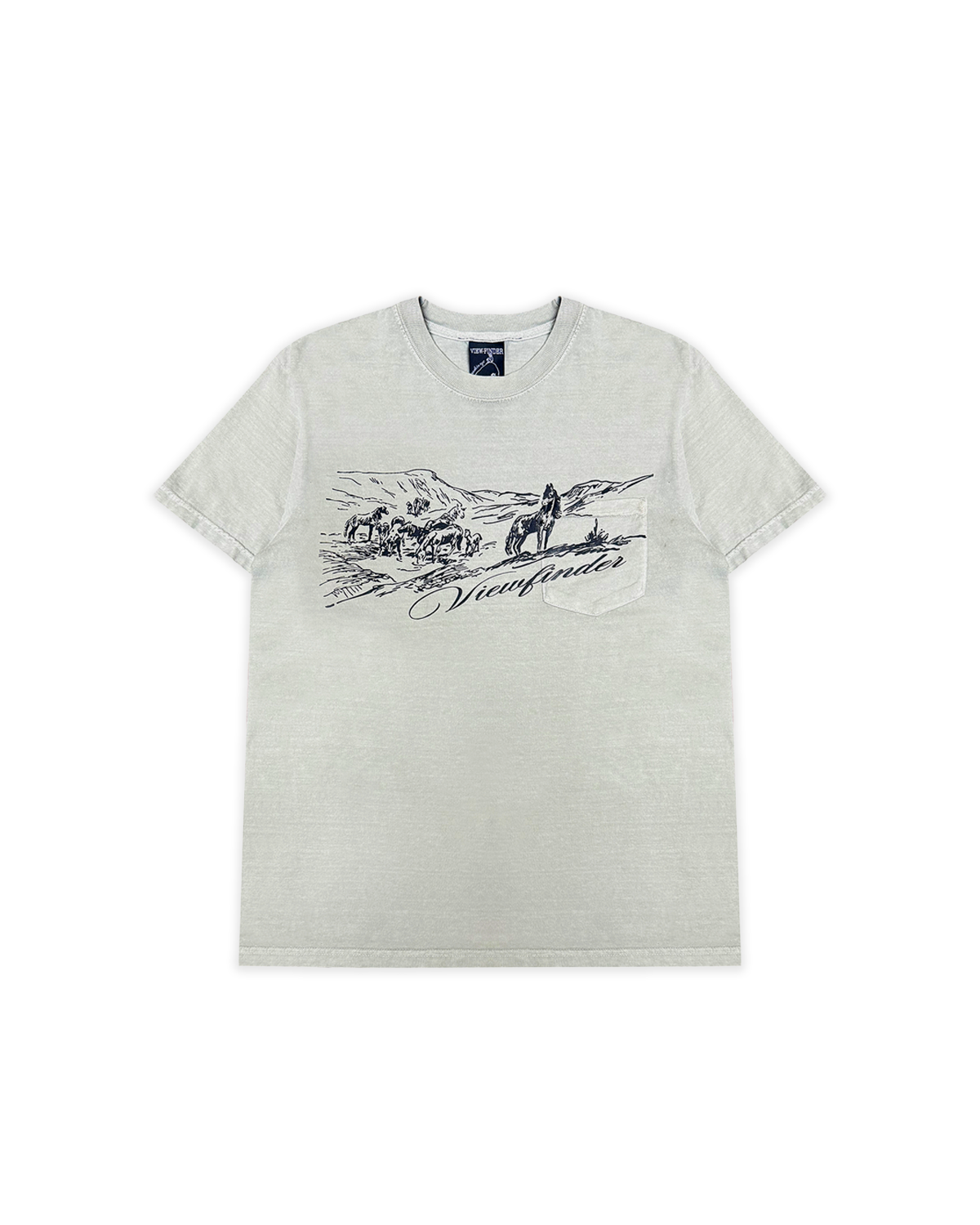 panorama pocket tee (moss)