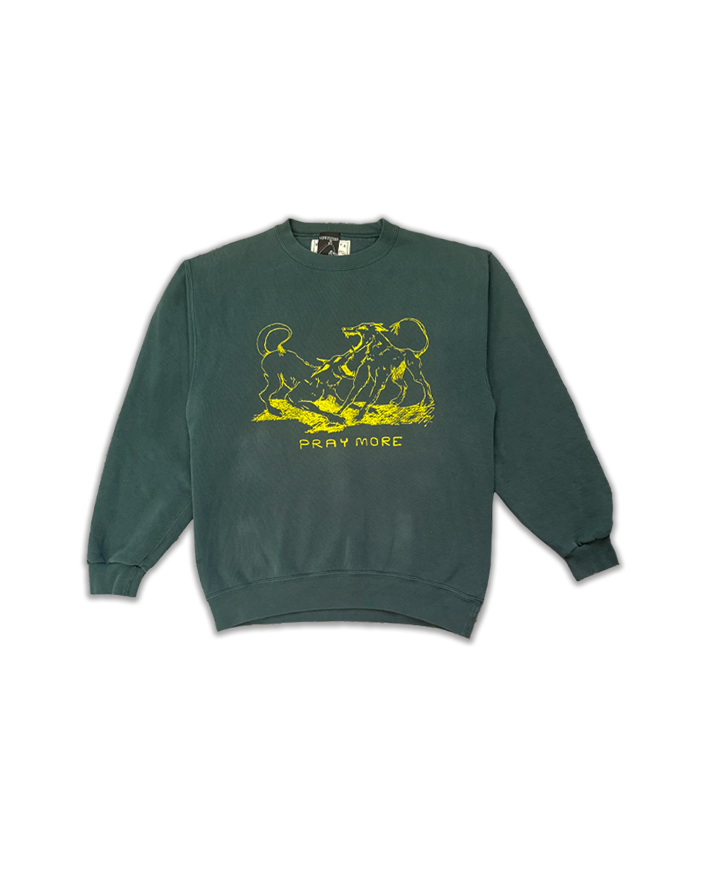 'pray' crewneck (forest green)