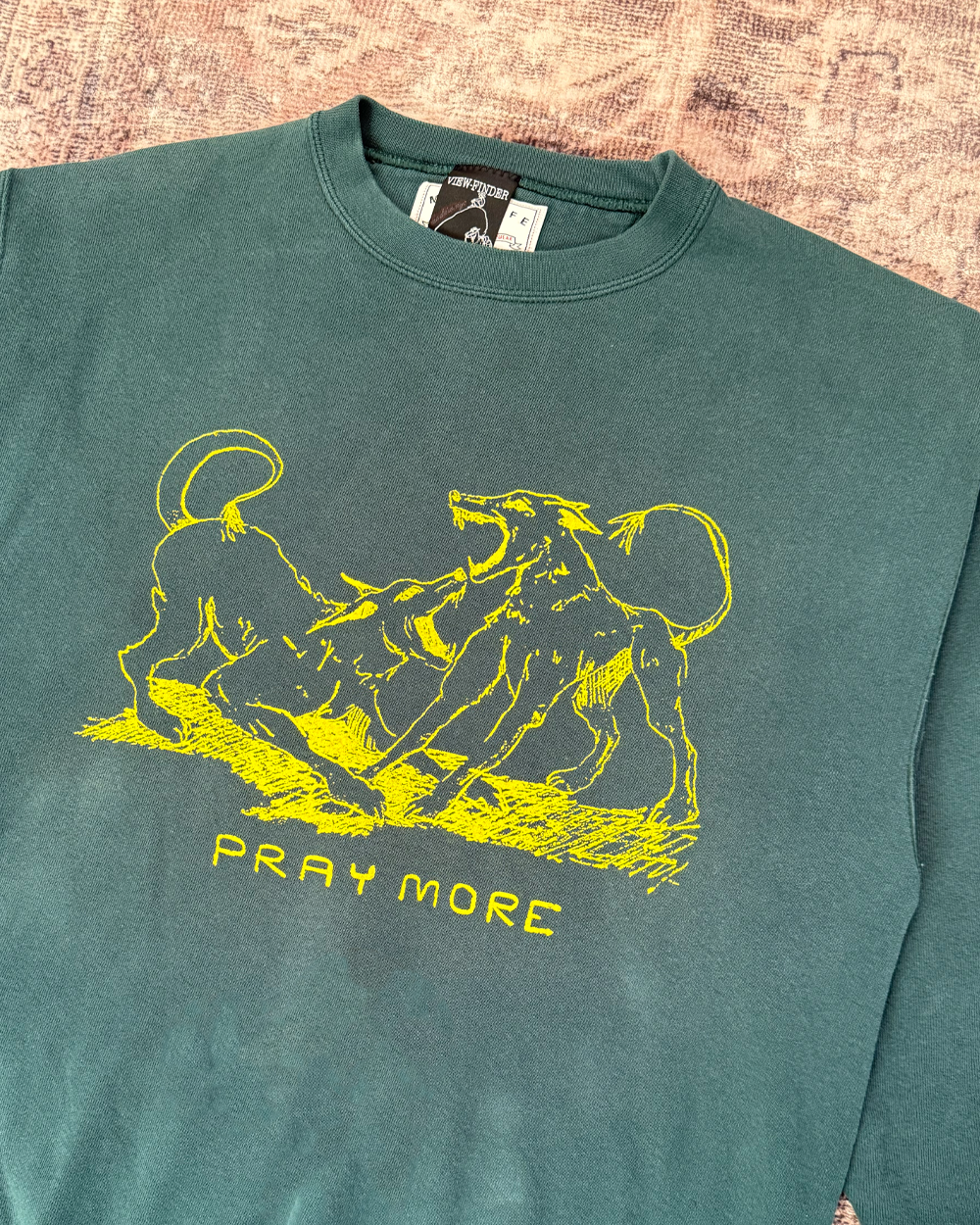 'pray' crewneck (forest green)