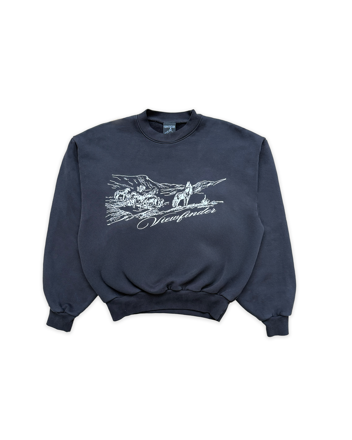 'panorama' crewneck black