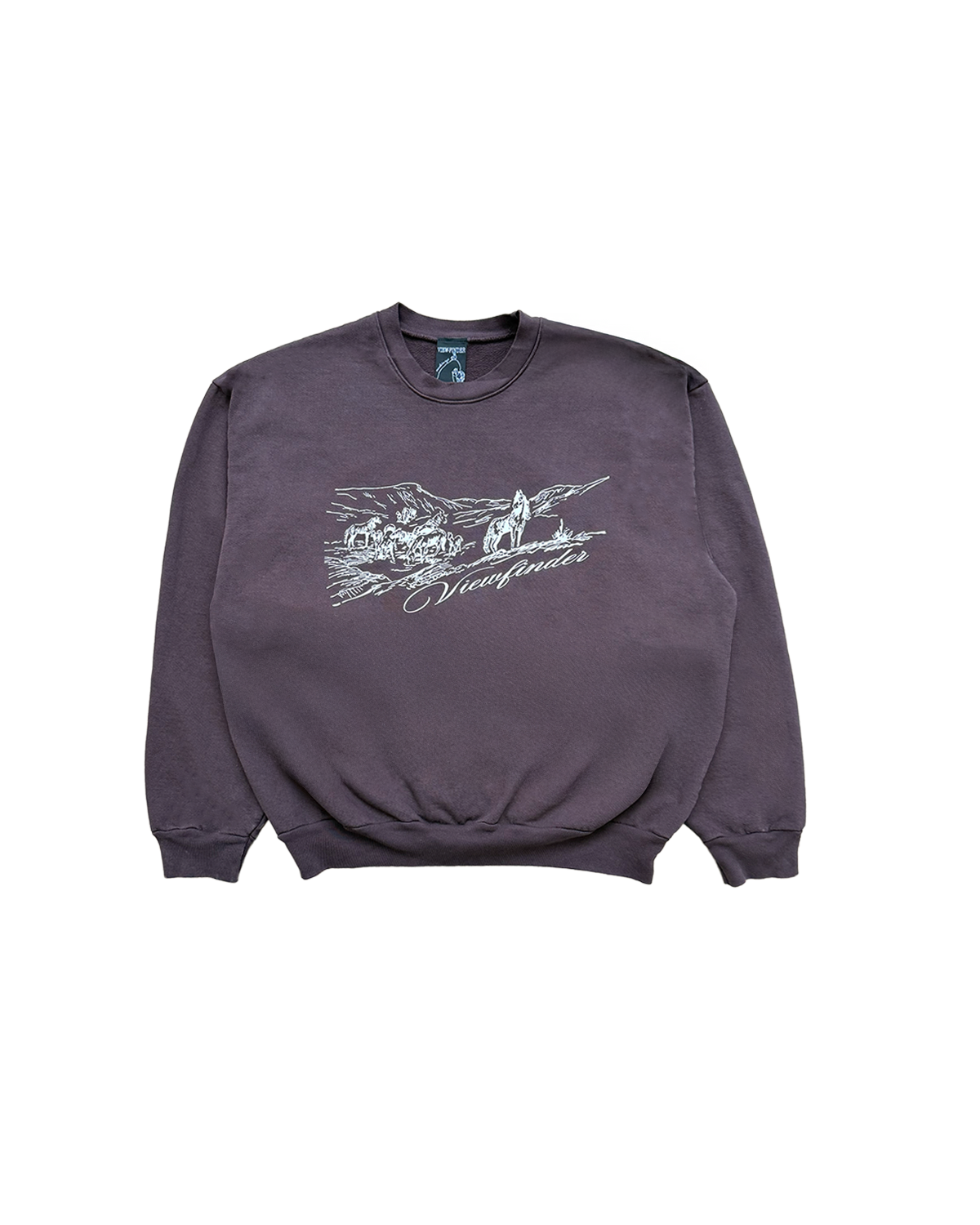 'panorama' crewneck brown
