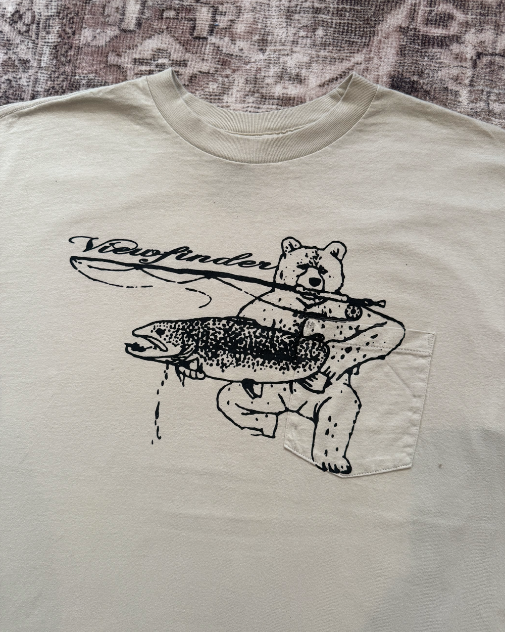'barrel fishing' pocket tee (tan)