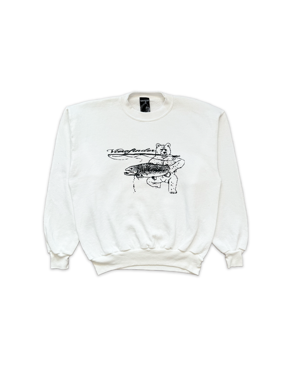 'barrel fishing' crewneck (white)